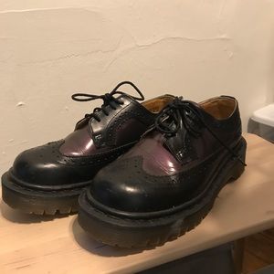 Purple Dr Martens oxfords